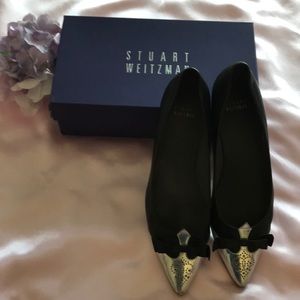 Ladies Stuart Weitzman Black Flats sz 9.5